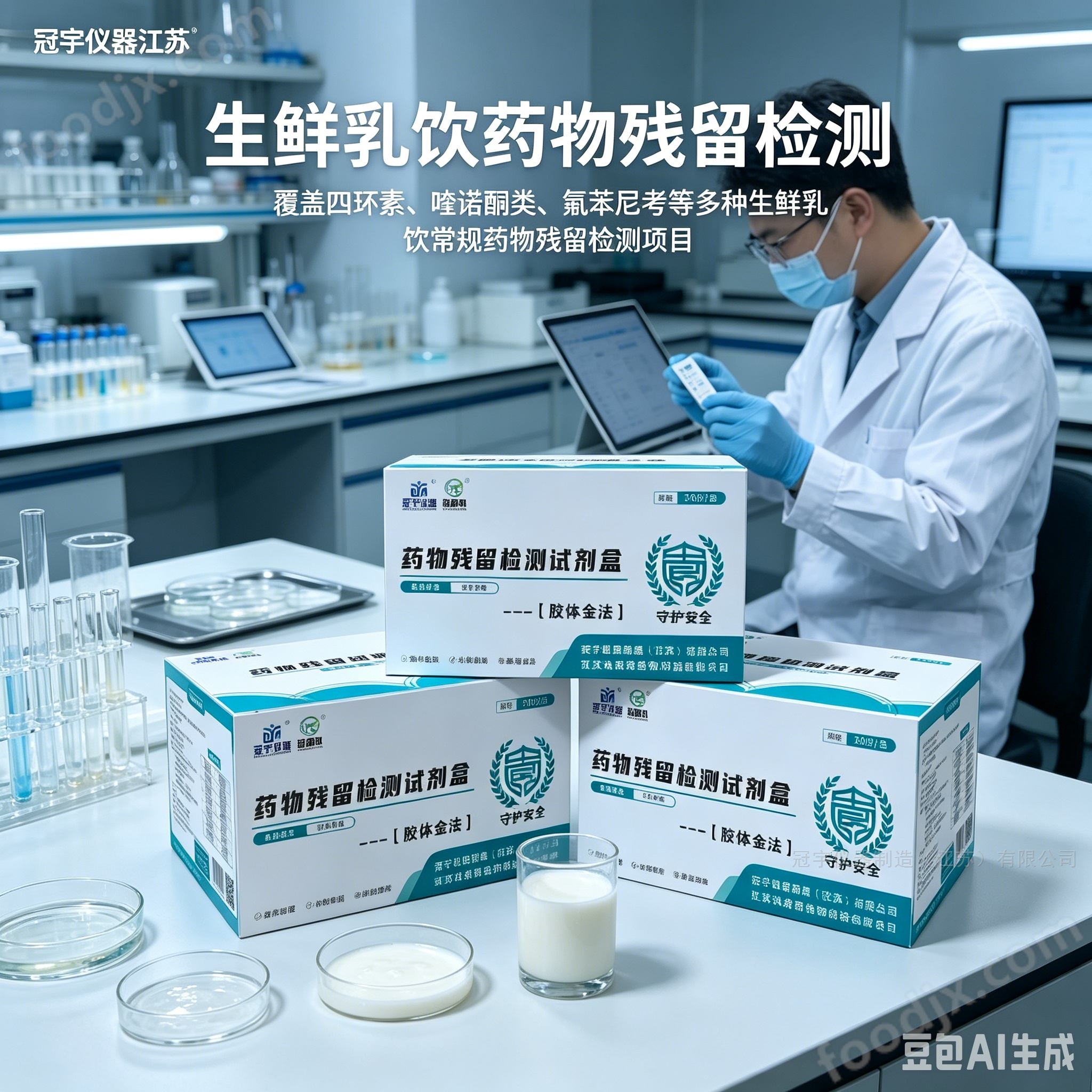 生鮮乳替米考星藥物殘留膠體金測試卡